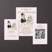 Cute Cartoon Loop Acrylic Wedding Invite Acryleinladungen (Personalisiere diese Kollektion eines unabhängigen Creators.)