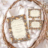 Whimsical Neutral Safari Lion Baby Shower Serviette