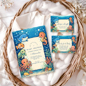 Whimsical Ocean Friends Baby Shower Serviette