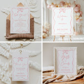 Moderne Pink Girl Bow Babydusche Pappbecher