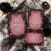 Whimsical Pink Goth-Hochzeit Save The Date