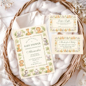 Whimsical Safari Animals Baby Shower Einladung