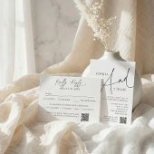 Minimalist Calligraphy Formal White Wedding Einladung