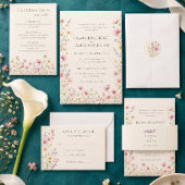 Boho-chic-wilde-Blumen-Hochzeitsprogramm Programm