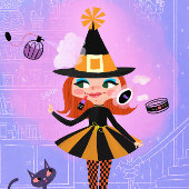 Halloween Magic Red Hair Hexe Tasche