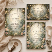 Launische Waldfee-Hochzeit Save The Date