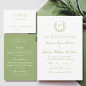 Sage Green Wedding Place Card DIY Einladung