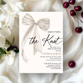 White Bow Brautparty Advertising Card Einladung