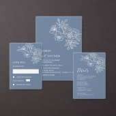 Dusty Blue White Floral | Custom Wedding Geschenkschachtel (Personalisiere diese Kollektion eines unabhängigen Creators.)
