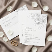 Weiße 3D-Blumenrosen | Hochzeit Gästebuch