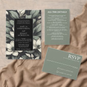White Flowers and Greenery RSVP Karte (Personalisiere diese Kollektion eines unabhängigen Creators.)