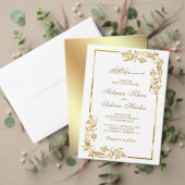 Website zur Hochzeit von White Gold Foil QR Code U Begleitkarte (Personalisieren Sie die Kollektion dieses unabhängigen Creators. Test)