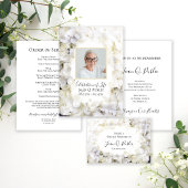 White Hydrangea Blume Beerdigungsdienst Programm