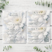 White Ivory Quiet Luxury Romantic Elegant Wedding  RSVP Karte (Personalisiere diese Kollektion eines unabhängigen Creators.)