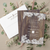 Weiße Spitze | Stall Wood Wedding Einladung (Personalisieren Sie die Kollektion dieses unabhängigen Creators. Test)