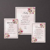 White Lily Floral Pink Marmor Hochzeitspapier Napk Serviette (Personalisiere diese Kollektion eines unabhängigen Creators.)