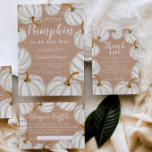 Weiße Kürbisrötendusche Folieneinladung