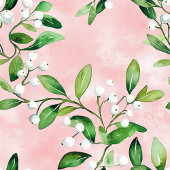 Red Mistletoe Vintage Weihnachtswrapping Paper Geschenkpapier