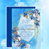 Illustrierte Wasserfarbe Moon-Blume Save the Date Ankündigungspostkarte