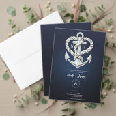 Nautic Heart Rope Anchor Coastal Vielen Dank Einladung (Personalisieren Sie die Kollektion dieses unabhängigen Creators. Test)