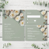 White Textured Roses | Wedding (Personalisiere diese Kollektion eines unabhängigen Creators.)