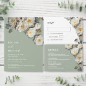 Ivory 3D Roses Wedding Welcome Geschenkanhänger (Personalisiere diese Kollektion eines unabhängigen Creators.)