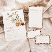 Wildes Blümchen Rustikales Florentaucher-Raffelspi Begleitkarte