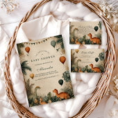 Wild Dino Forest Baby Shower Einladung