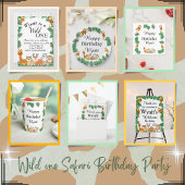 Safari Wild one Jungle Einladung zum Geburtstag