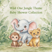 Wilde Tropenjunge Babyshower Geschenkverpackung Runder Aufkleber