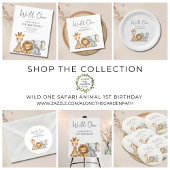 Wild One Safari Animal zum Geburtstag Pappteller