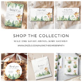 Wild One Safari Animal Baby Dusche Serviette