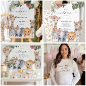 Hübsche Safari Tiere Wild One Baby Girl Dusche Pappteller