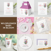 Wildblumen Baby in blühender Aquarellblüte Einladung