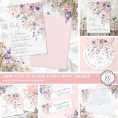 Wildblumen-Aquarell-Blumen-Rücksendeadresse