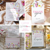 Wildblume Baby Dusche Pflegeaufkleber Runder Aufkleber