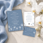 Dusty Blue Wildblume Wedding Serviette