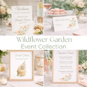 Wildflower Garden Table Number Seating Chart Cards