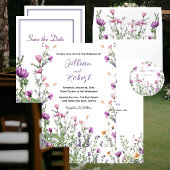 Elegante Wildblumengarten-Hochzeit Notizblock