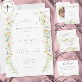 Wildblumengarten Rustikale Florale Hochzeit Dankeskarte