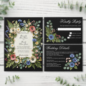 Rustikale einfache Wildblumen-Hochzeitseinladung Einladung (Personalisiere diese Kollektion eines unabhängigen Creators.)