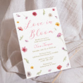 Wildblume Brautparty Rezept-Karte Einladung