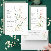 Wildblume Moderner Blumengarten Probe Mittagessen Einladung