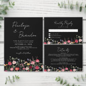 Wildblume Rustikaler Garten Hochzeit Programm (Personalisiere diese Kollektion eines unabhängigen Creators.)