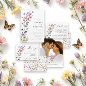 Wildblume Frühjahr Sommermonographie Hochzeitsfeie Einladung