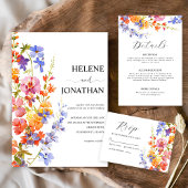 Moderne Hochzeit der Wildblume Runder Aufkleber