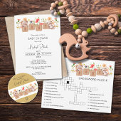 Baby Blocks, Bären und Wildblumen Dankeschön Card Dankeskarte