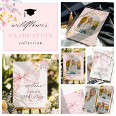 Pink Bow Graduation Dankeskarte