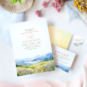 Berge und Wildblumen Danke Getränkeuntersetzer