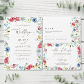 Wildblumen Boho Wedding RSVP Card Karte (Personalisiere diese Kollektion eines unabhängigen Creators.)